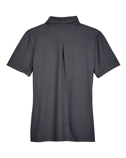Devon & Jones DG22W, Women's Crownlux Performance Address Melange Polo, Black Melange