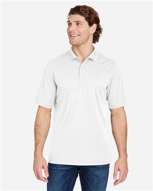 CORE365 CE104, Men's Market Snag Protect Mesh Polo, White
