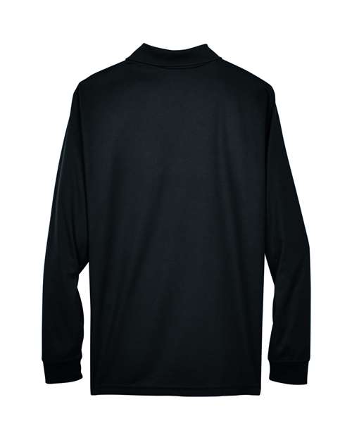 CORE365 88192, Men's Pinnacle Performance Long Sleeve Piqué Polo, Black