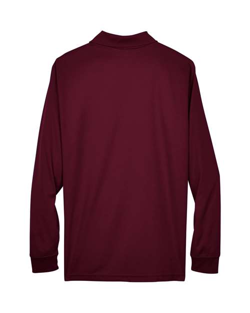 CORE365 88192, Men's Pinnacle Performance Long Sleeve Piqué Polo, Burgundy