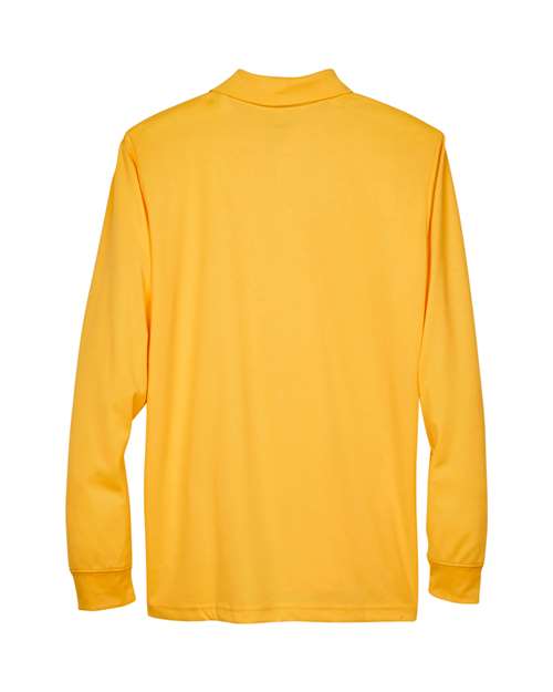 CORE365 88192, Men's Pinnacle Performance Long Sleeve Piqué Polo, Campus Gold