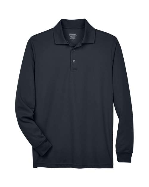 CORE365 88192, Men's Pinnacle Performance Long Sleeve Piqué Polo, Carbon