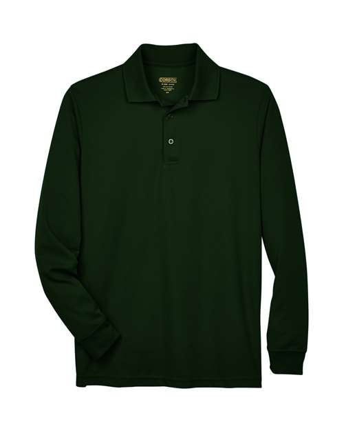 CORE365 88192, Men's Pinnacle Performance Long Sleeve Piqué Polo, Forest