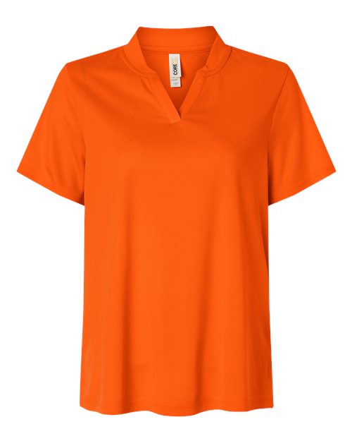 CORE365 CE108W, Women's Nova Performance Pique Polo, Campus Orange