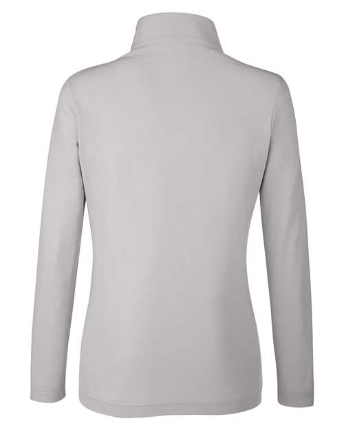 CORE365 CE405W, Women's Fusion Chromasoft Pique Quarter-zip Pullover, Platinum