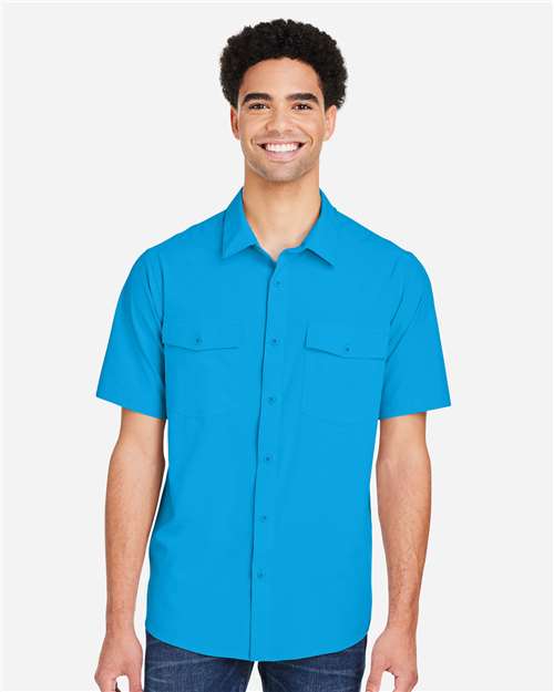 CORE365 CE510, Men's Ultra Uvp Marina Shirt, Electric Blue