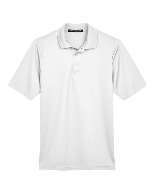 Devon & Jones DG20, Men's Crownlux Performance Plaited Polo, White