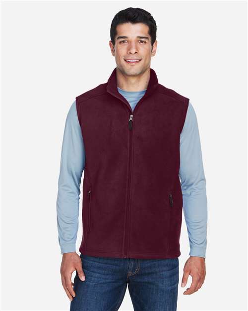 CORE365 88191, Men's Journey Fleece Vest, Burgundy