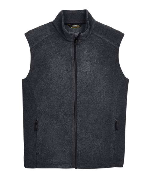 CORE365 88191, Men's Journey Fleece Vest, Heather Charcoal