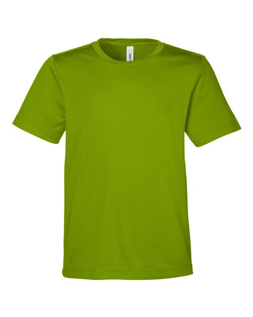 CORE365 CE10Y, Youth Capital Performance T-shirt, Acid Green