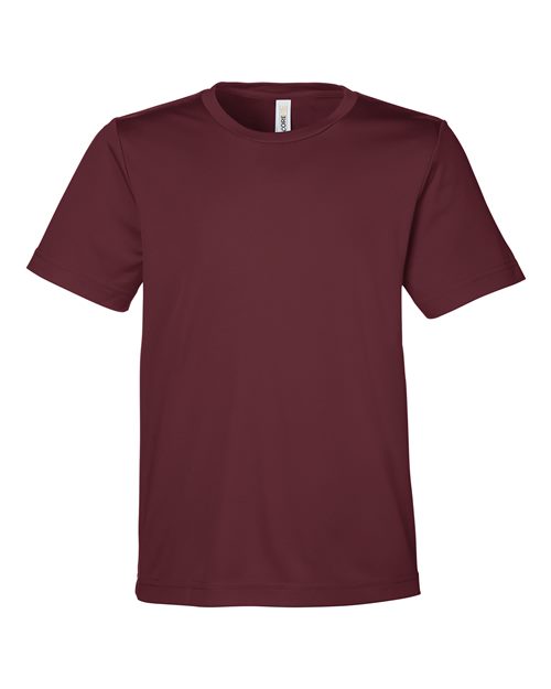 CORE365 CE10Y, Youth Capital Performance T-shirt, Burgundy