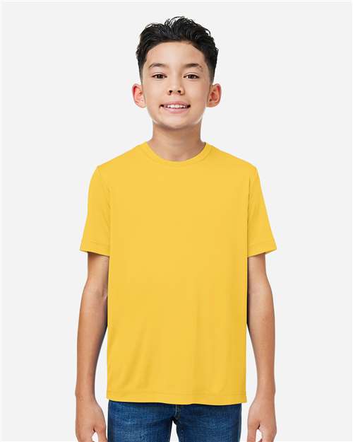 CORE365 CE10Y, Youth Capital Performance T-shirt, Campus Gold
