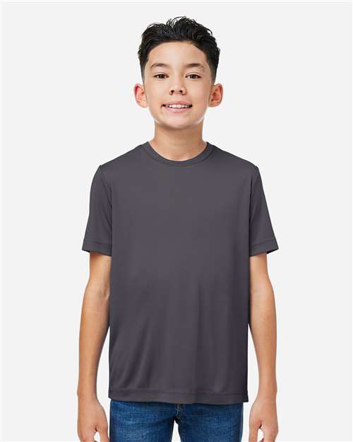 CORE365 CE10Y, Youth Capital Performance T-shirt, Carbon