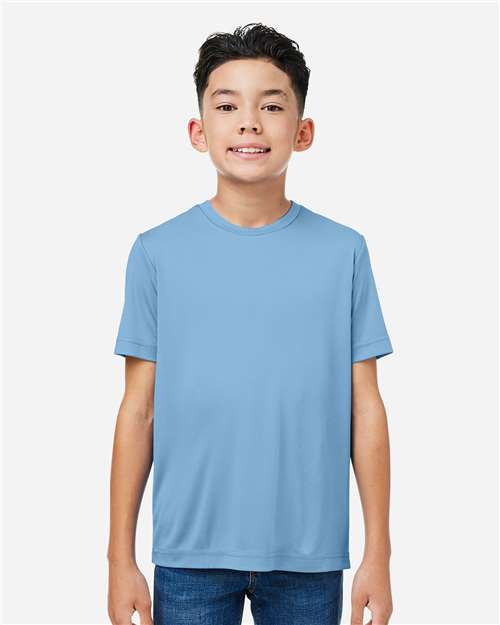 CORE365 CE10Y, Youth Capital Performance T-shirt, Columbia Blue