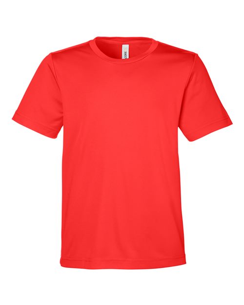 CORE365 CE10Y, Youth Capital Performance T-shirt, Marina Red