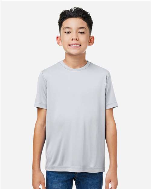 CORE365 CE10Y, Youth Capital Performance T-shirt, Platinum