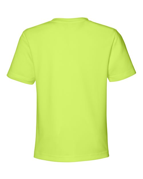 CORE365 CE10Y, Youth Capital Performance T-shirt, Safety Yellow