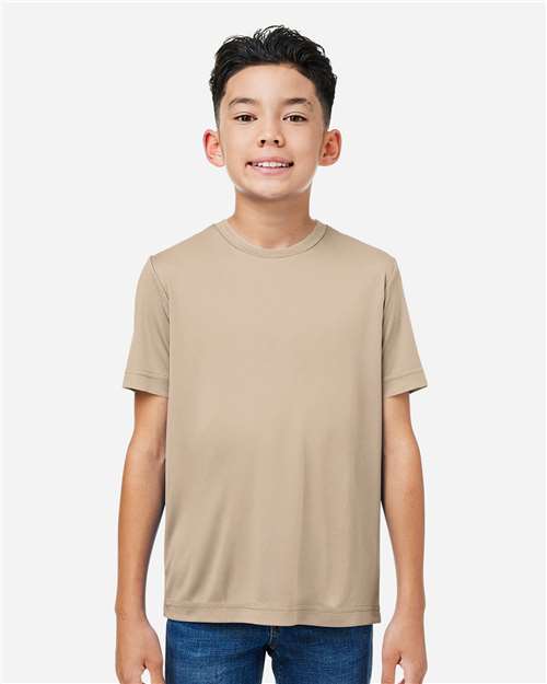 CORE365 CE10Y, Youth Capital Performance T-shirt, Stone
