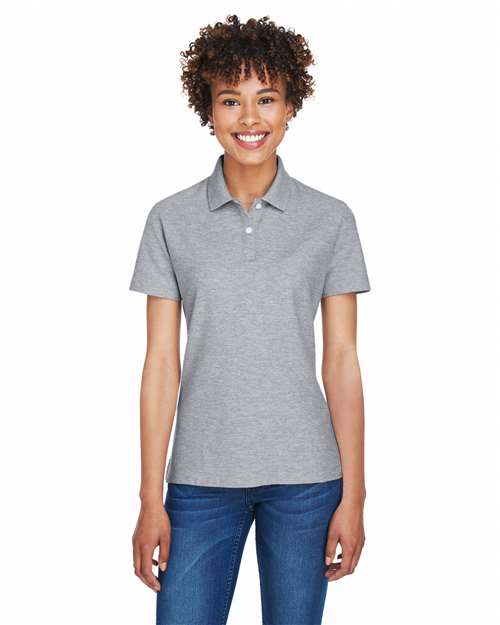 Women's DRYTEC20™ Performance Polo - - 13213 Grey Heather 6-6.9 oz 629B2 AB Exclusive Brands CA New ab Cotton - 100% Devon & Jones DG150W Moisture-Management New AB Performance Pique Polos Polos & Knits S&S Deep Deals S&S Exclusive Brands Short Sleeves Side Seams Sport Shirts Tops Womens