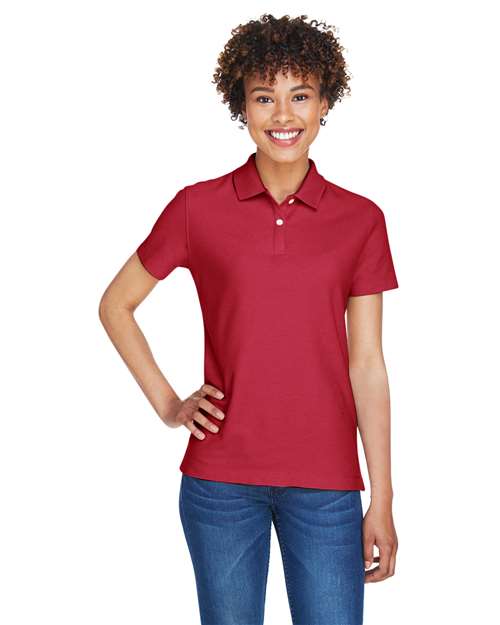 Women's DRYTEC20™ Performance Polo - - 13213 Red 6-6.9 oz 629B2 AB Exclusive Brands CA New ab Cotton - 100% Devon & Jones DG150W Moisture-Management New AB Performance Pique Polos Polos & Knits S&S Deep Deals S&S Exclusive Brands Short Sleeves Side Seams Sport Shirts Tops Womens