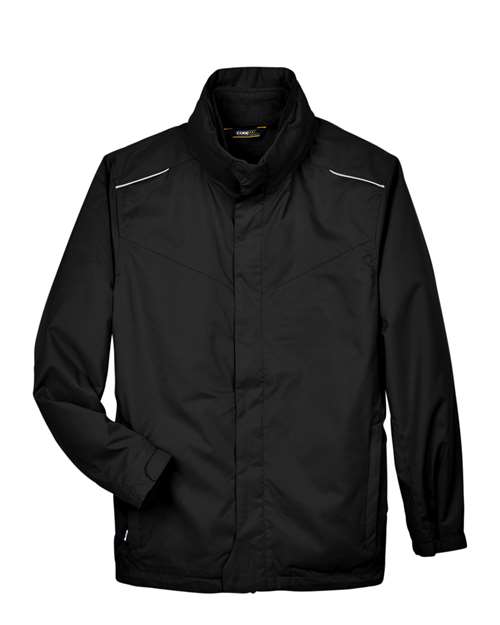 CORE365 88205, Men's Region 3-in-1 Jacket With Fleece Liner, Black