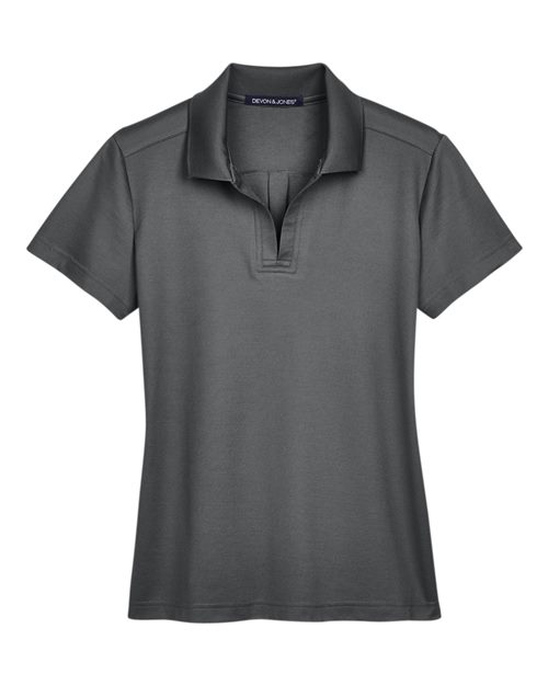 Devon & Jones DG20W, Women's Crownlux Performance Plaited Polo, Graphite