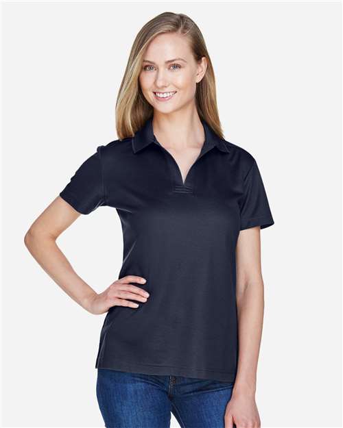 Devon & Jones DG20W, Women's Crownlux Performance Plaited Polo, Navy
