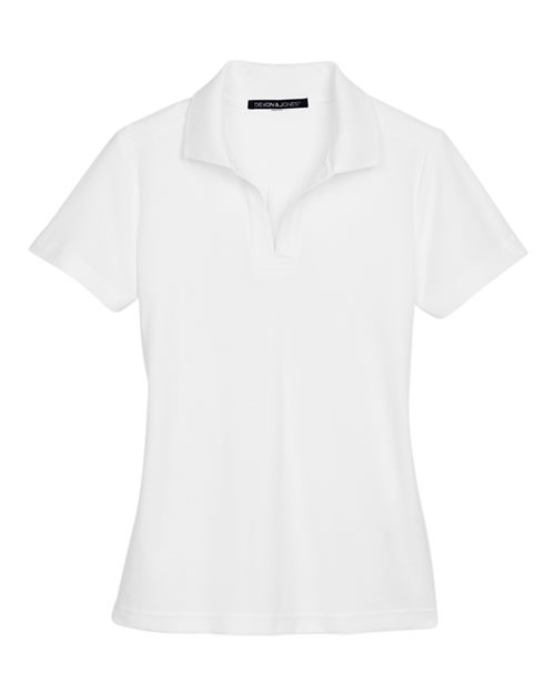 Devon & Jones DG20W, Women's Crownlux Performance Plaited Polo, White