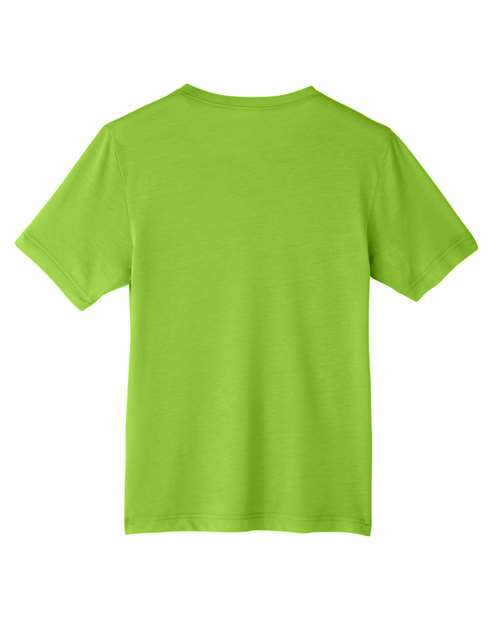 CORE365 CE111Y, Youth Fusion Chromasoft Performance T-shirt, Acid Green