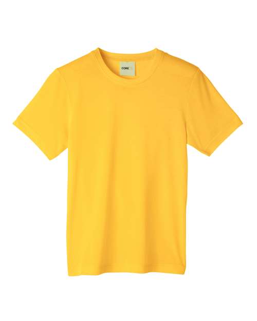 CORE365 CE111Y, Youth Fusion Chromasoft Performance T-shirt, Campus Gold