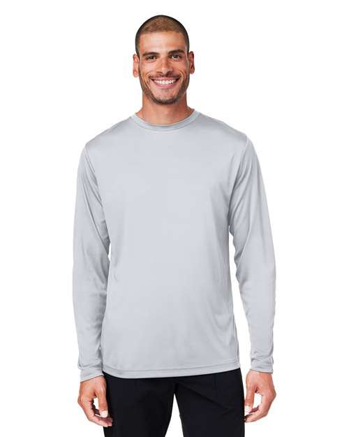 Unisex Capital Long Sleeve Performance T-Shirt - - 13220 Platinum 267A7 4-4.9 oz AB Exclusive Brands Activewear CA New ab CE10L CORE365 Crewneck Explore Corporate Explore Corporate Company Gear Explore Corporate Uniforms Long Sleeves Mens & Unisex Moisture-Management New New AB Performance Polyester - 100% S&S Exclusive Brands Safety Sun/UV Protection T-Shirts T-Shirts - Long Sleeve Tear Away Tops