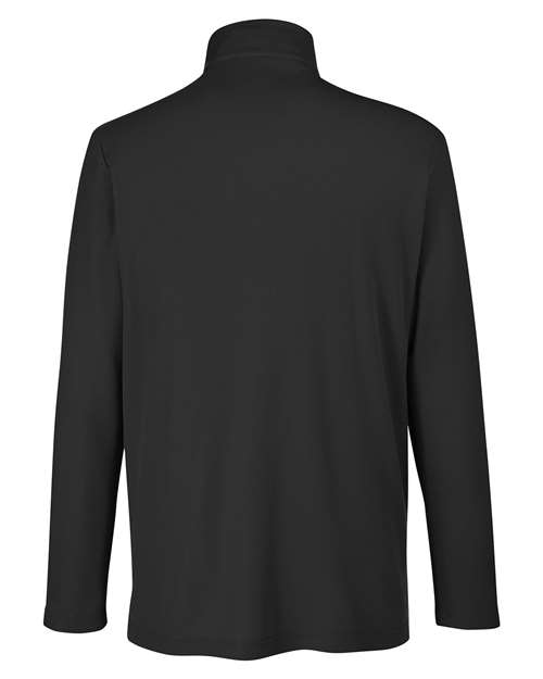 CORE365 CE405, Men's Fusion Chromasoft Pique Quarter-zip Pullover, Black