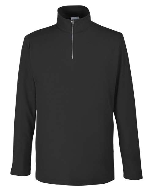 CORE365 CE405, Men's Fusion Chromasoft Pique Quarter-zip Pullover, Black