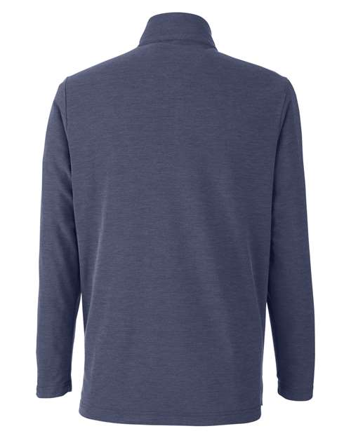 CORE365 CE405, Men's Fusion Chromasoft Pique Quarter-zip Pullover, Classic Navy Heather