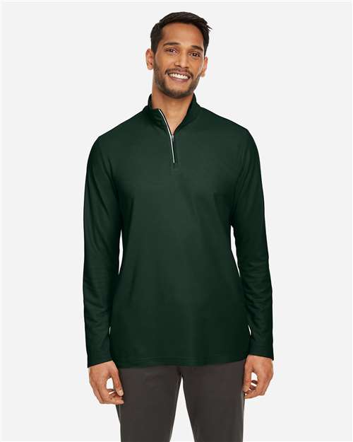 CORE365 CE405, Men's Fusion Chromasoft Pique Quarter-zip Pullover, Forest