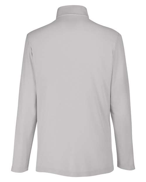 CORE365 CE405, Men's Fusion Chromasoft Pique Quarter-zip Pullover, Platinum