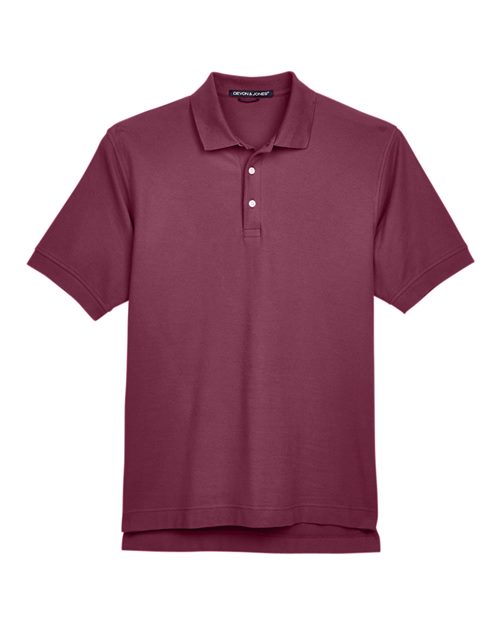 Devon & Jones D100, Men's Pima Piqué Polo, Burgundy