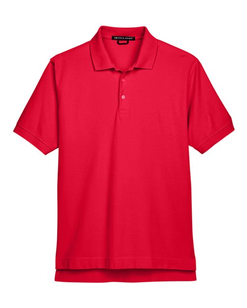 Devon & Jones D100, Men's Pima Piqué Polo, Red
