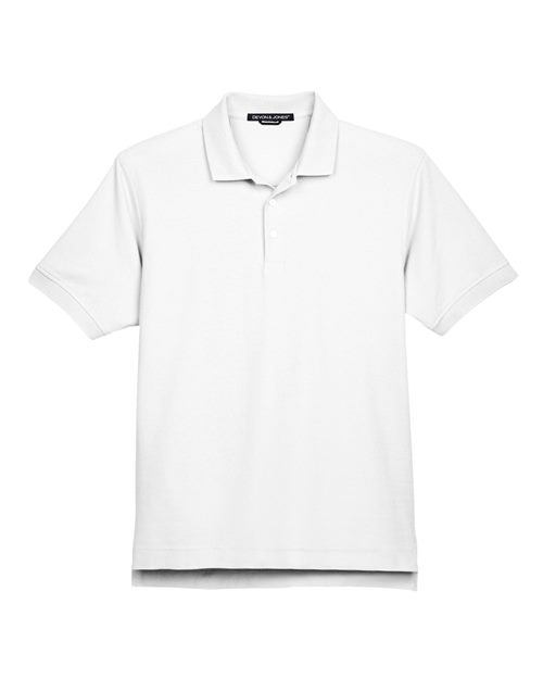Devon & Jones D100, Men's Pima Piqué Polo, White