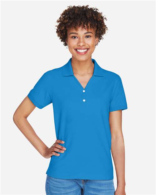 Devon & Jones D100W, Women's Pima Piqué Polo, French Blue