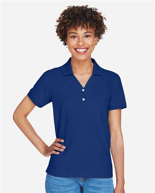 Devon & Jones D100W, Women's Pima Piqué Polo, True Royal