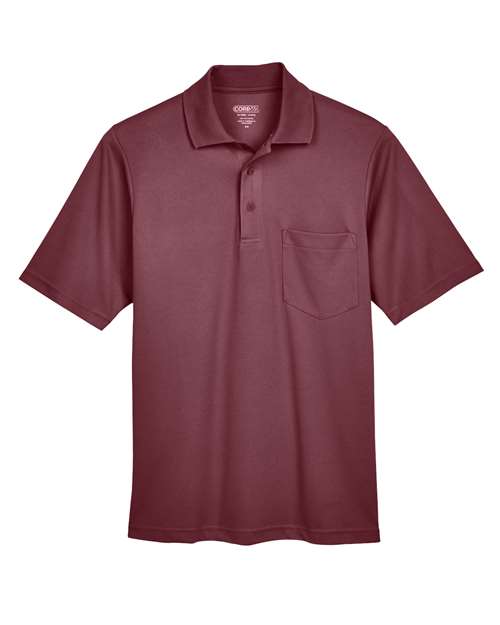 CORE365 88181P, Men's Origin Performance Piqué Polo With Pocket, Burgundy