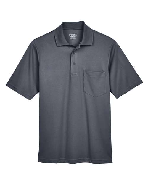 CORE365 88181P, Men's Origin Performance Piqué Polo With Pocket, Carbon