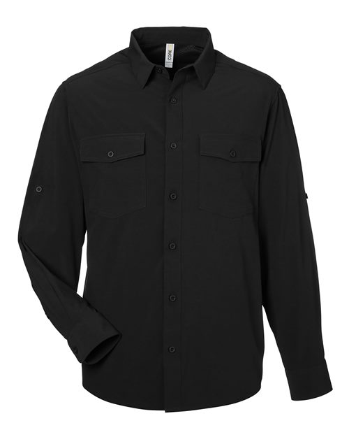CORE365 CE510L, Men's Ultra Uvp Marina Shirt, Black