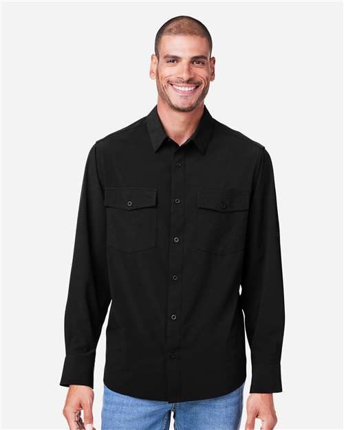 Men's Ultra UVP® Marina Shirt - - 13229 Black 291A7 4-4.9 oz AB Exclusive Brands Activewear CA New ab Camps CE510L CORE365 Dress Shirts Fishing Shirts Industrial Market Guide Long Sleeves Mens & Unisex Moisture-Management New AB Performance Pockets Polyester Ripstop S&S Exclusive Brands Spandex Summer Style Guide 2024 - Camps Sun/UV Protection Tear Away Tops Wovens Wovens & Dress Shirts Zips