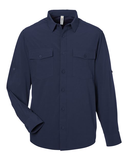 CORE365 CE510L, Men's Ultra Uvp Marina Shirt, Classic Navy