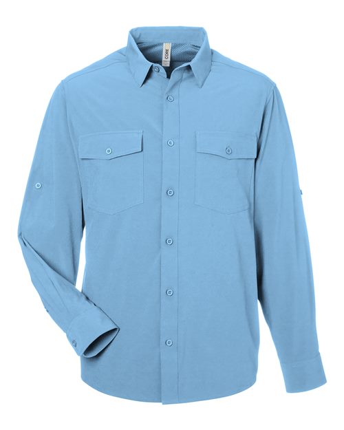 CORE365 CE510L, Men's Ultra Uvp Marina Shirt, Columbia Blue