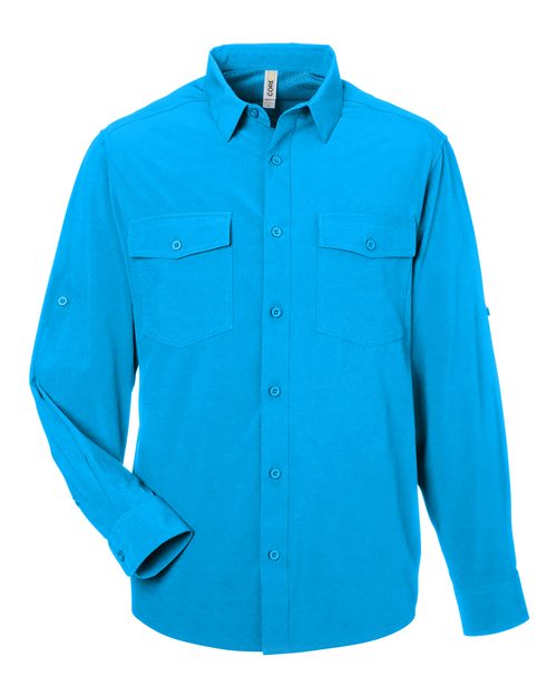 CORE365 CE510L, Men's Ultra Uvp Marina Shirt, Electric Blue