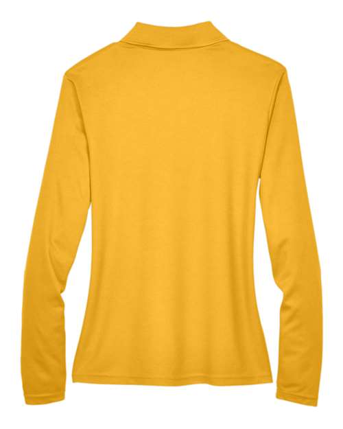 CORE365 78192, Women's Pinnacle Performance Long Sleeve Piqué Polo, Campus Gold