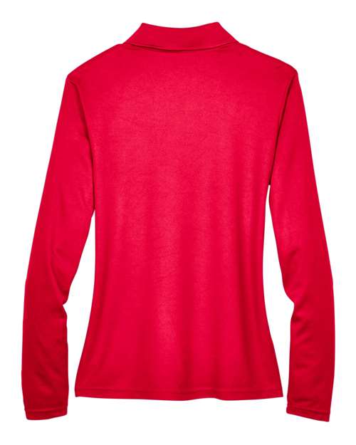 CORE365 78192, Women's Pinnacle Performance Long Sleeve Piqué Polo, Classic Red